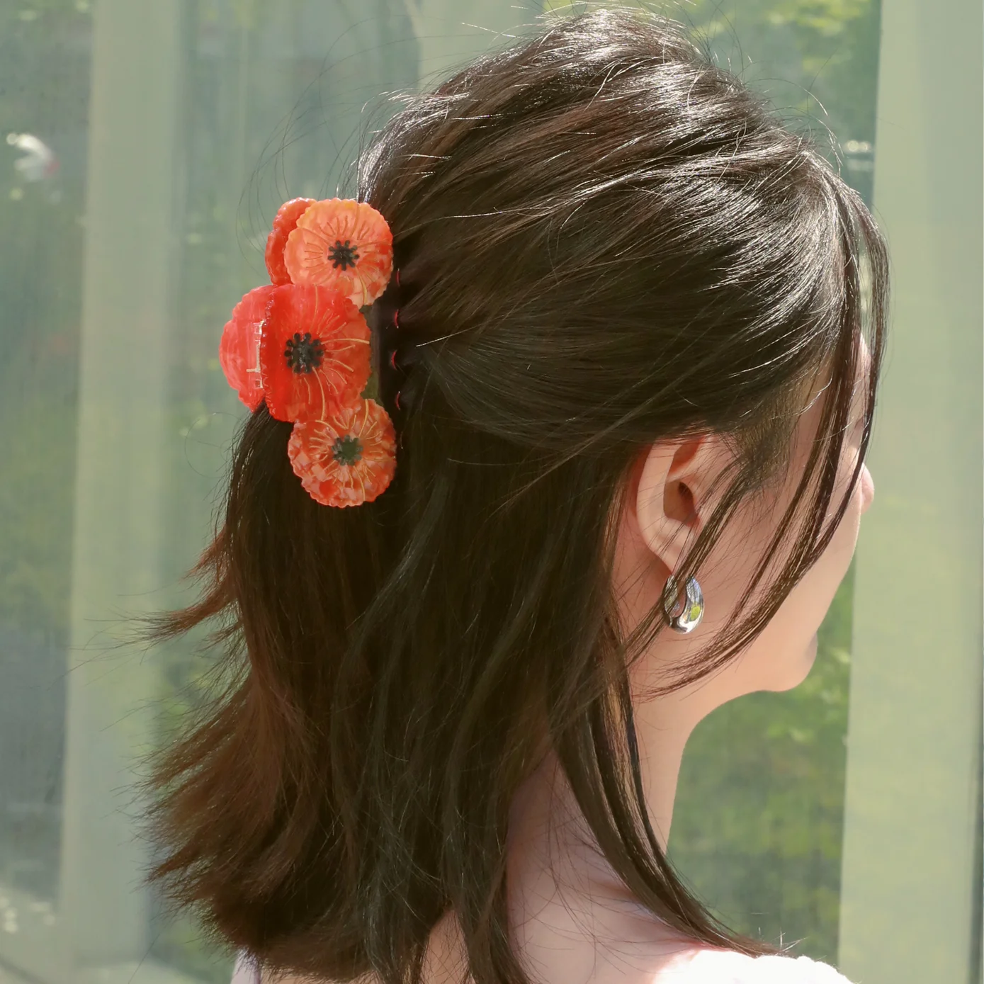 Trio Poppies Hair Claw