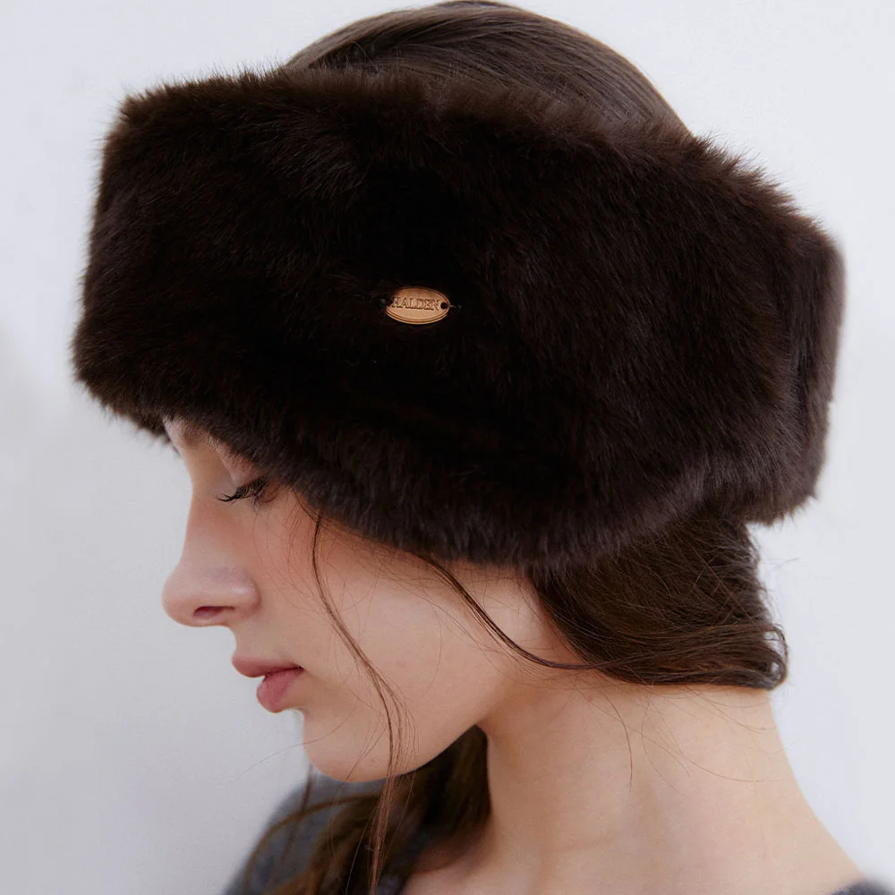 plush fur earmuff (C075_brown)