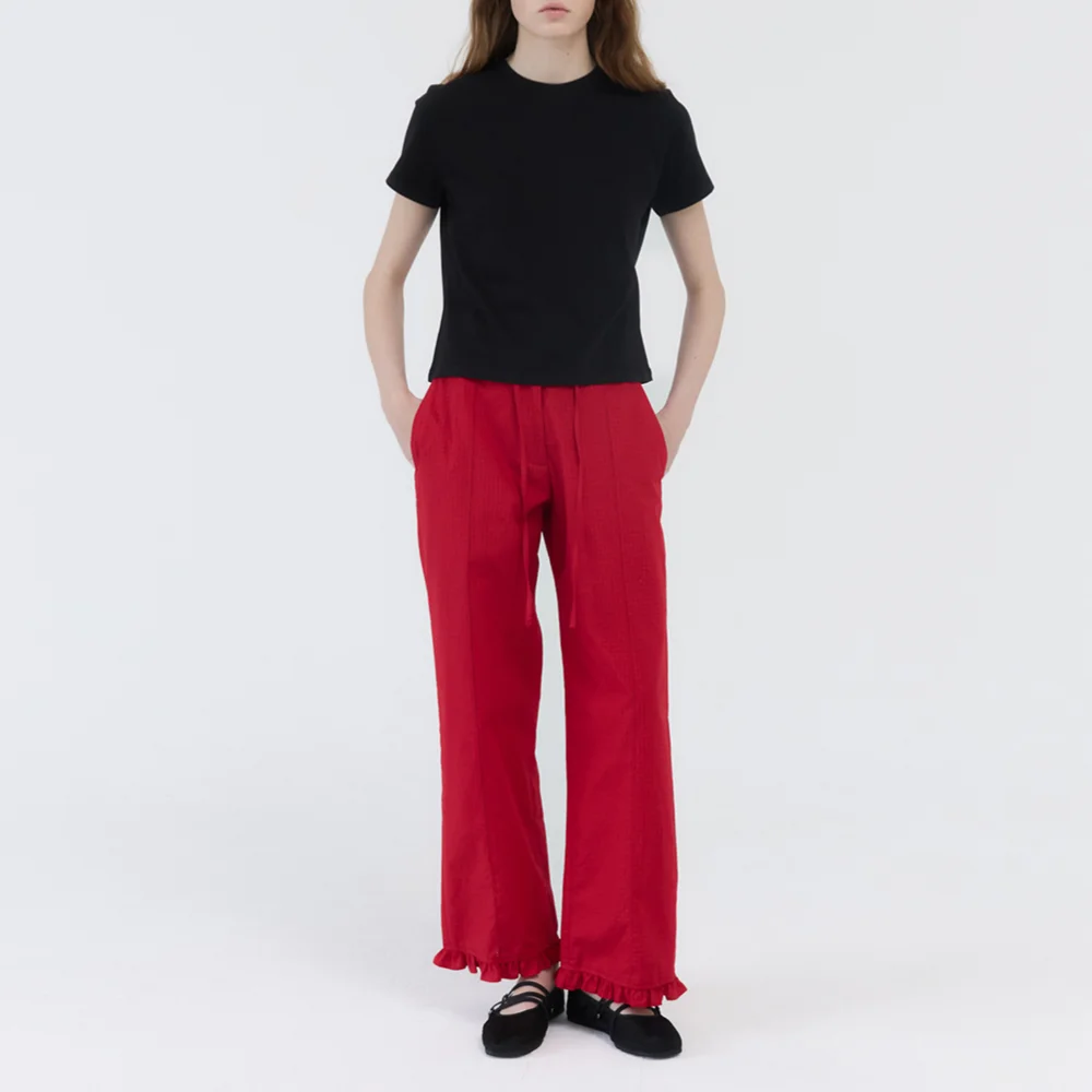 FRILL PANTS / RED