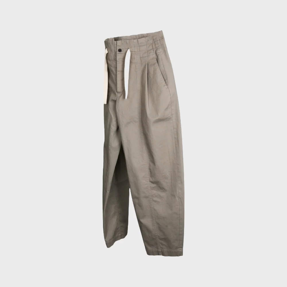 COTTON CANVAS BALLOON PANTS_BEIGE