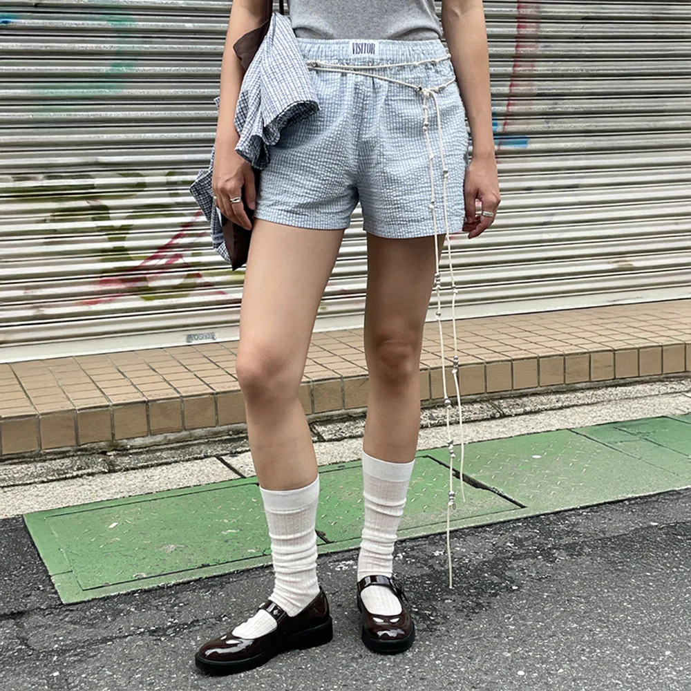 日常 格紋 短褲