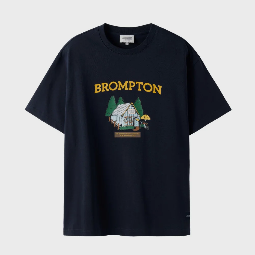 JUNCTION GRAPHIC HALF SLEEVE T-SHIRT - NAVY (P252UTS434)