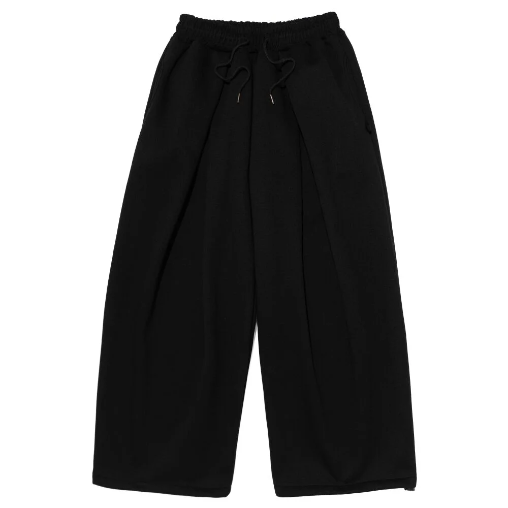 STRONG WAVE NAPPING WIDE SWEAT PANTS (BLACK)