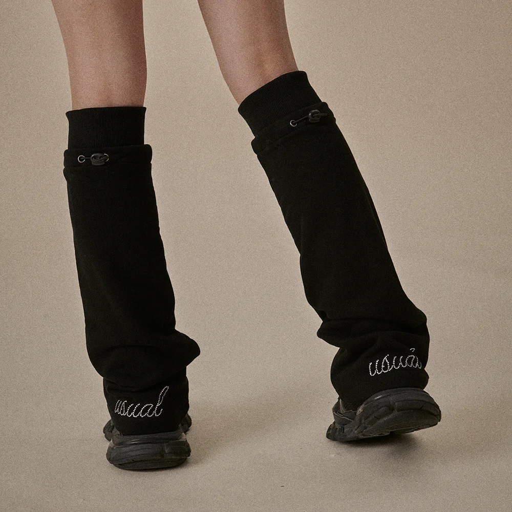 Drawstring Cotton Leg Warmers (3Colors)