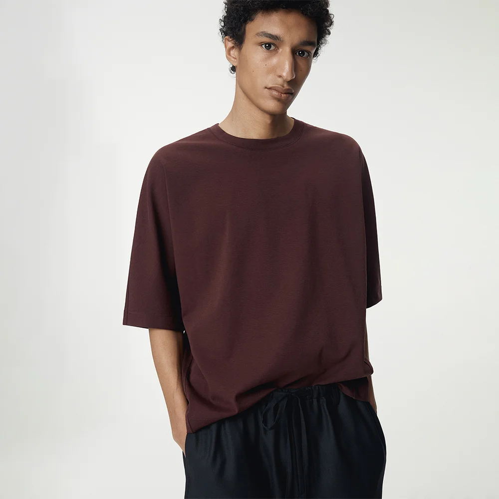 Dolman Sleeve Oversized T Shirts_Burgundy