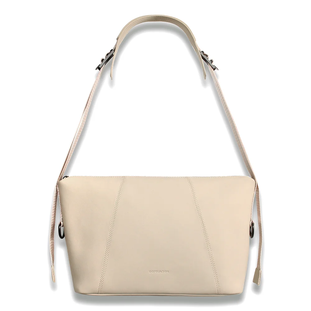 牛皮 小 斜揹袋 IVORY