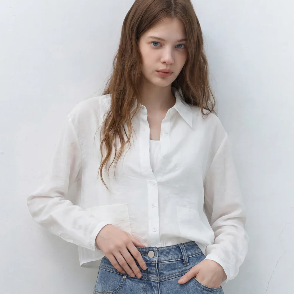 it MICHA 口袋 細節 襯衫 雪紡衫 ITQ6YBL770_2colors