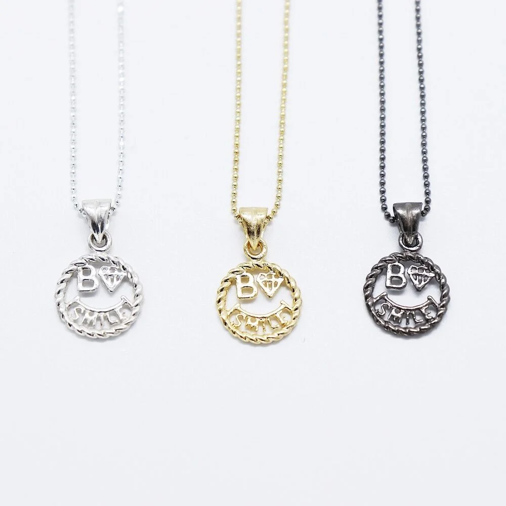 BONBEAU Coin smile Necklace 銀色 笑臉 Coin 鏈條 頸鏈