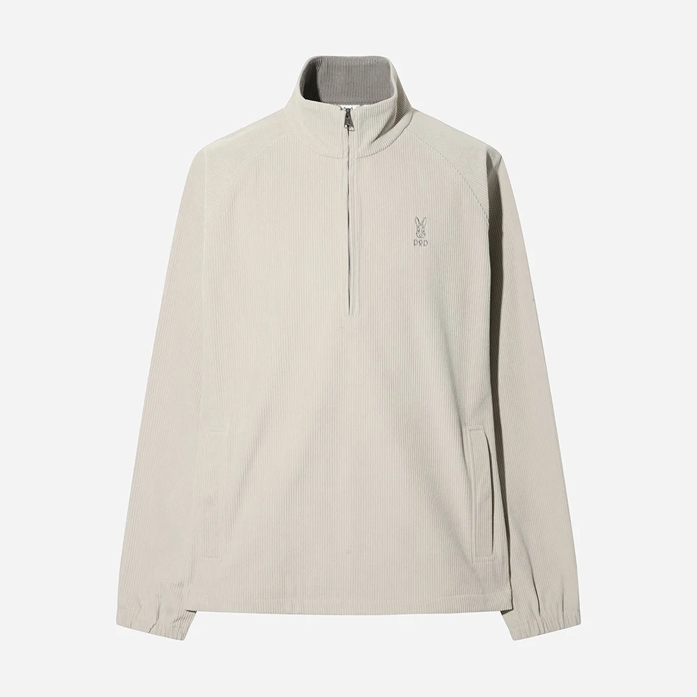 Grainfield 燈芯絨 半拉鏈 風褸(IVORY)