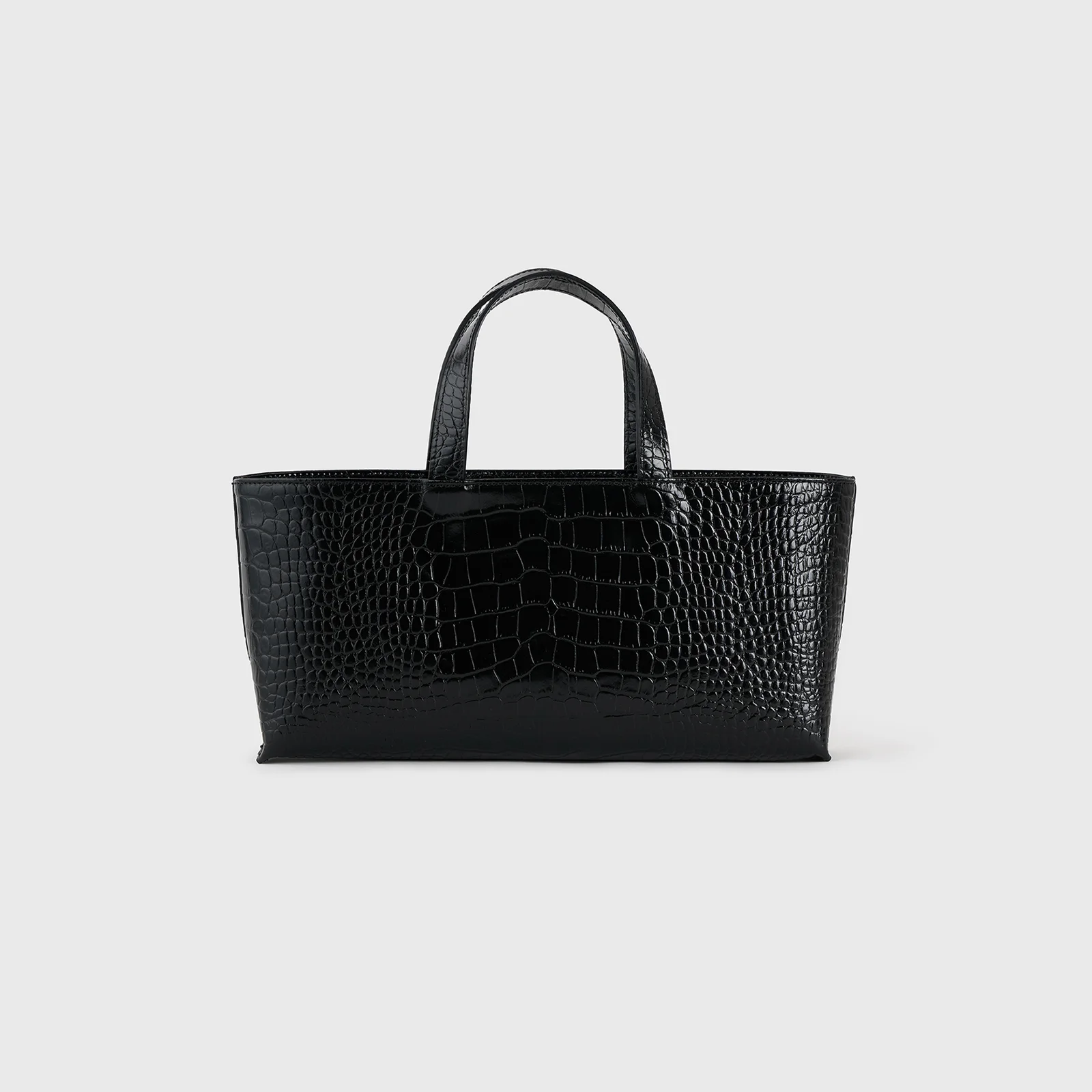Croco Wide Bag Mini (Black)