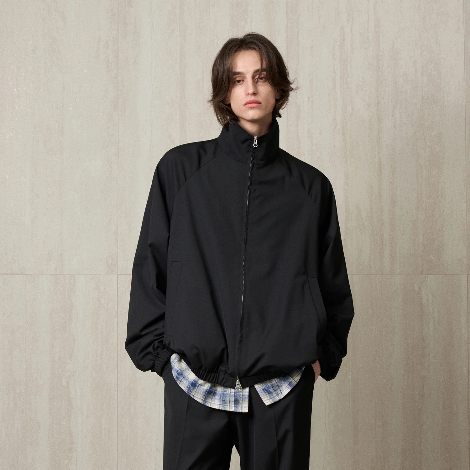 TWO WAY ZIP JACKET BLACK