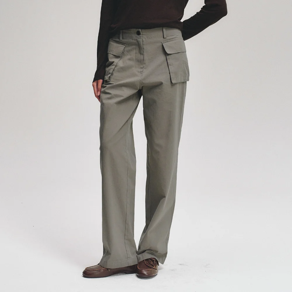 Tool cotton pants (khaki gray)