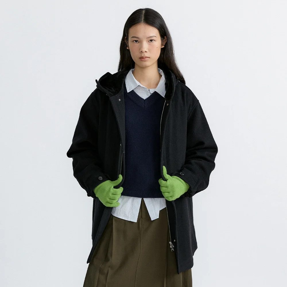 Mellow Hoodie Coat (Black)