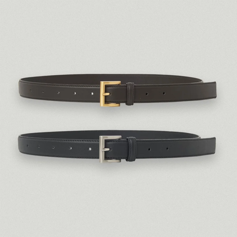 Leather square belt