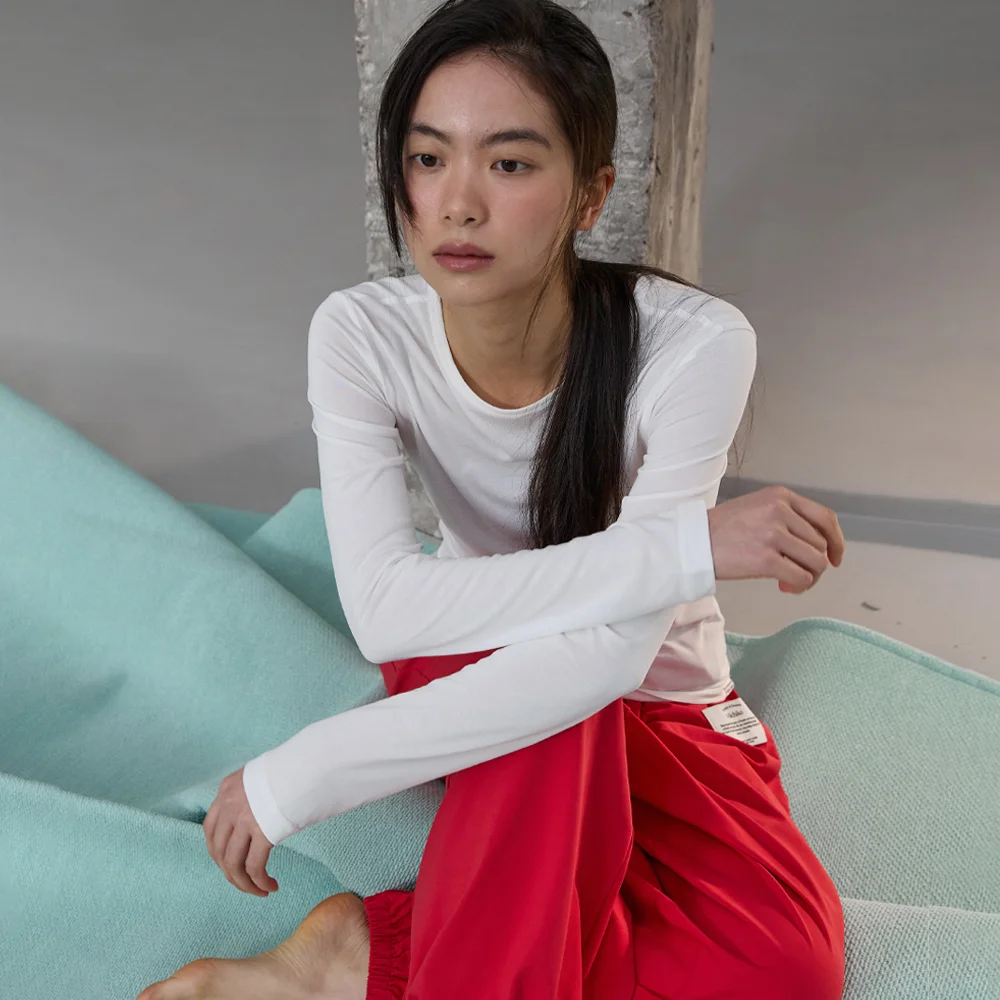 Airy Basic Modal Tee White