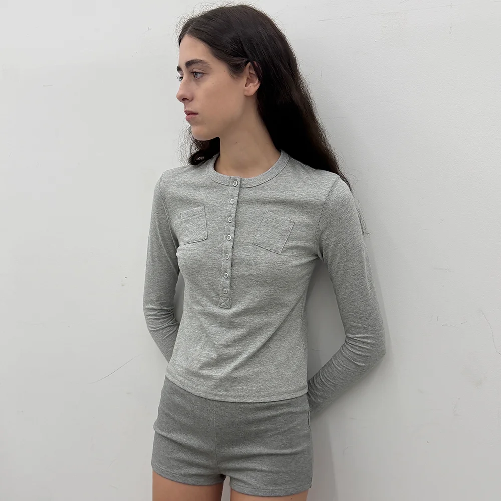 PWC POCKET HENLEY NECK LONG SLEEVE TEE_8COLOR