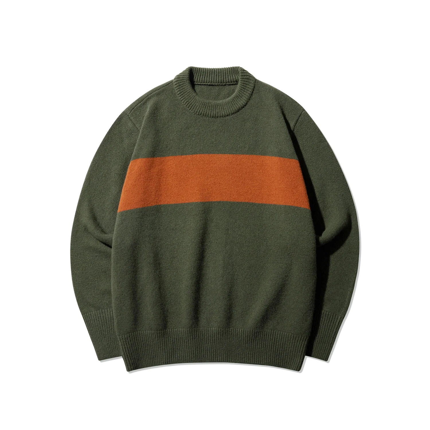 FISHERMAN WOOL SWEATER OLIVE