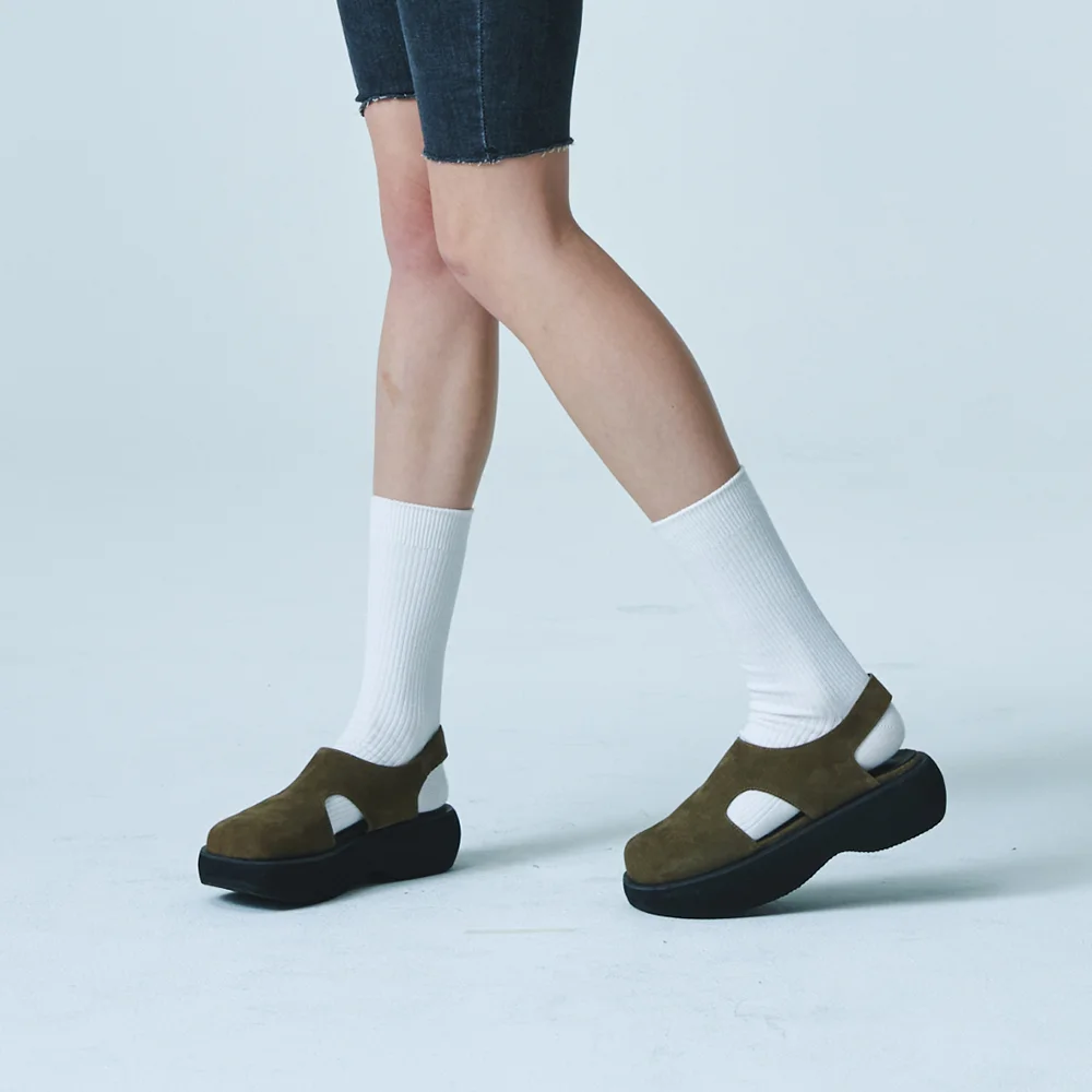bony flatform sandal (Khaki)