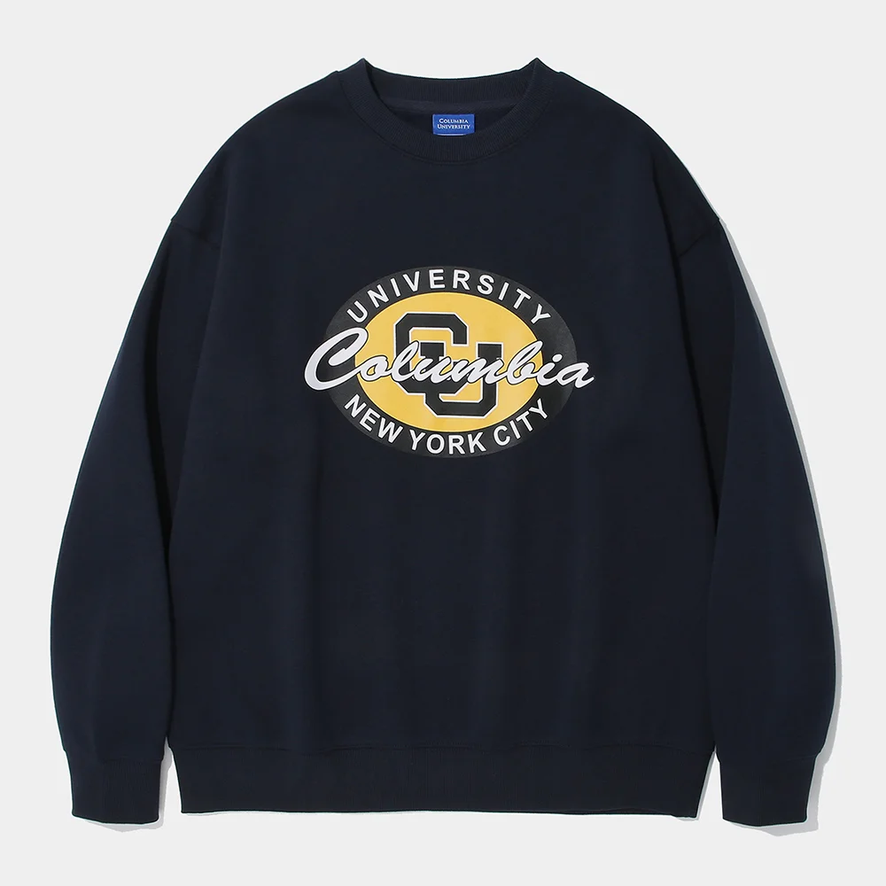 ROUND LOGO FLEECE SWEAT SHIRT_NAVY