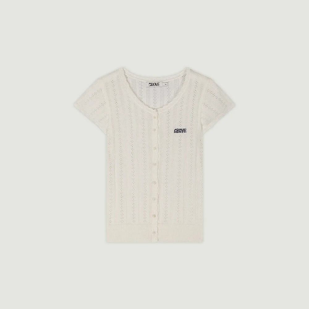 KOI KNIT CARDIGAN (WHITE)