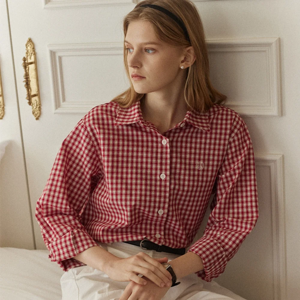 French Check Shirt - Red