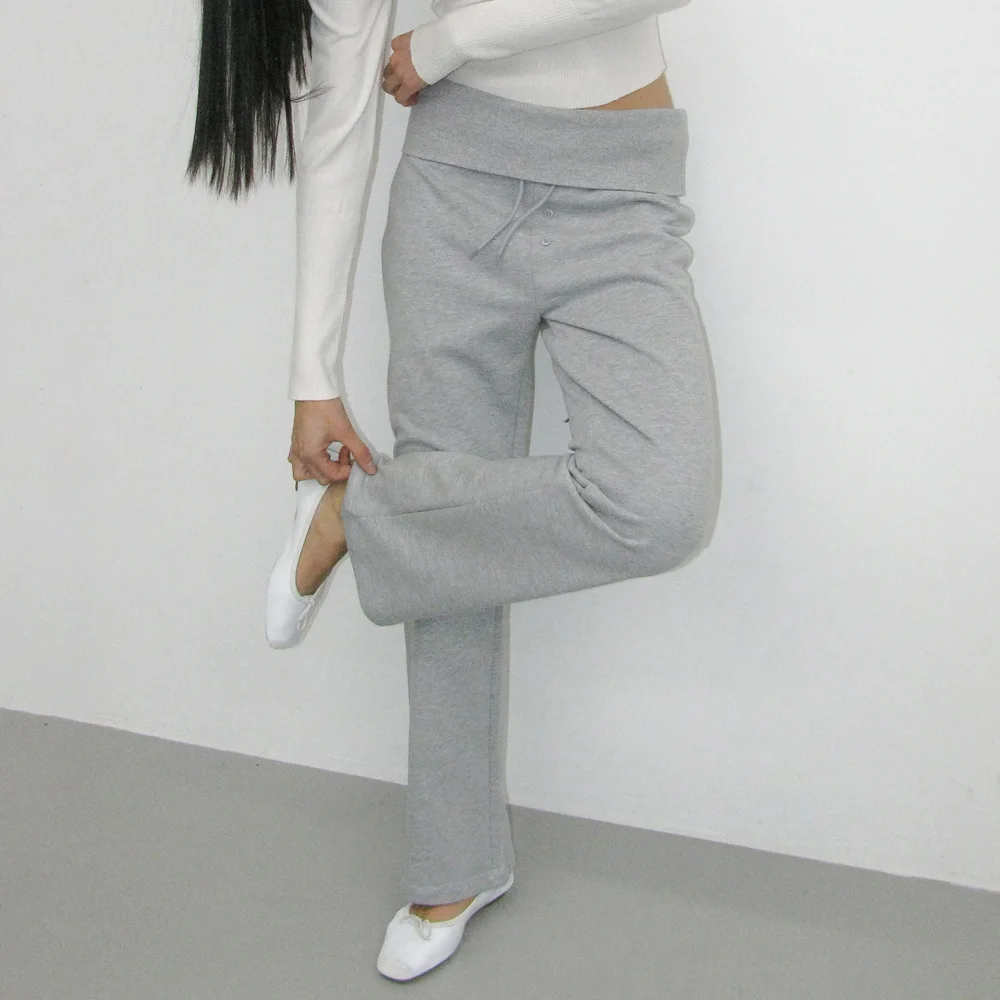 PWC COTTON TURNOVER WAIST SWEATPANTS_MELANGE