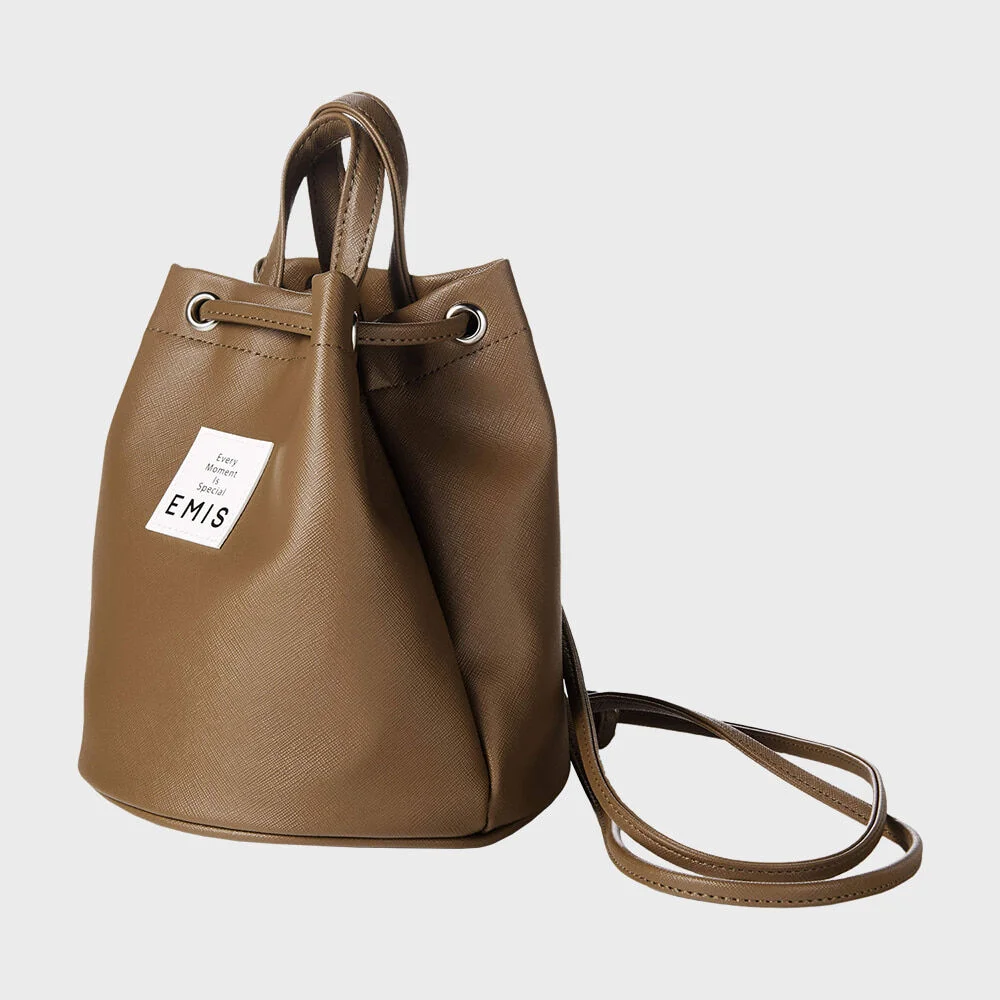 LEATHER MINI BACK PACK-BROWN