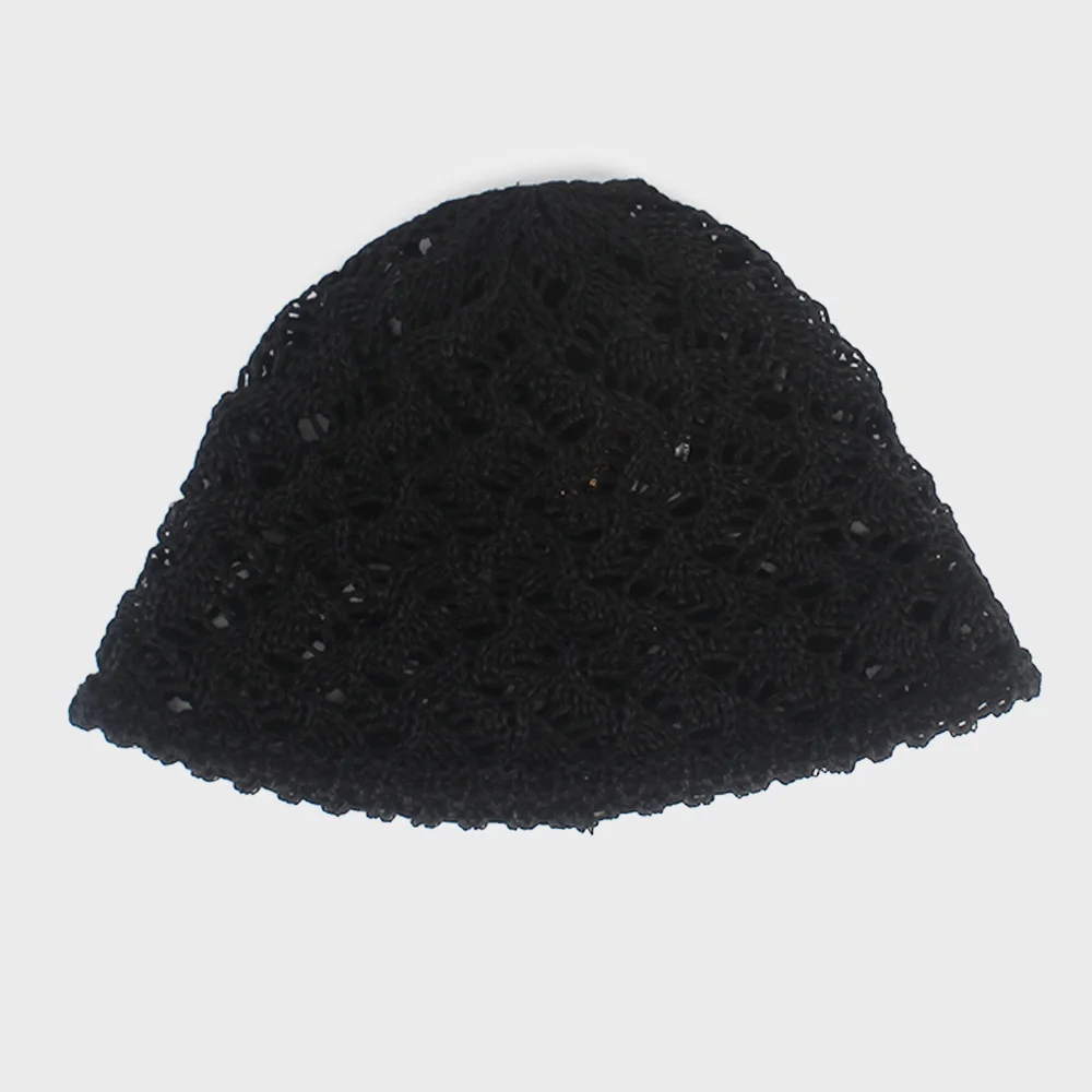 Wave Knit Black Bucket Hat 針織漁夫帽