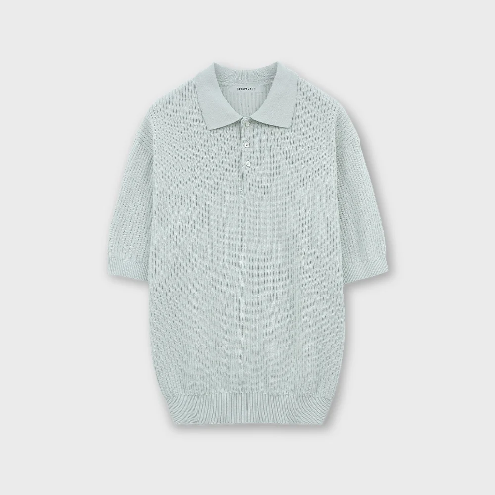 Knit Polo Shirt, Mint