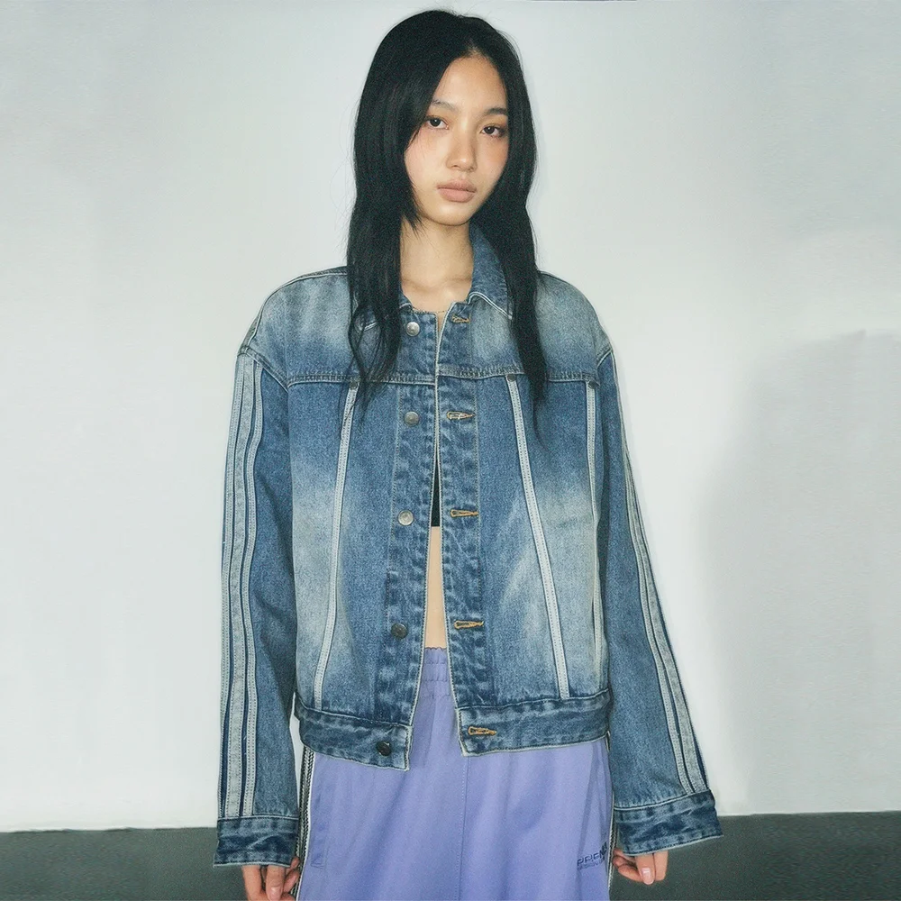 COLORED TAPE DENIM JACKET INDIGO