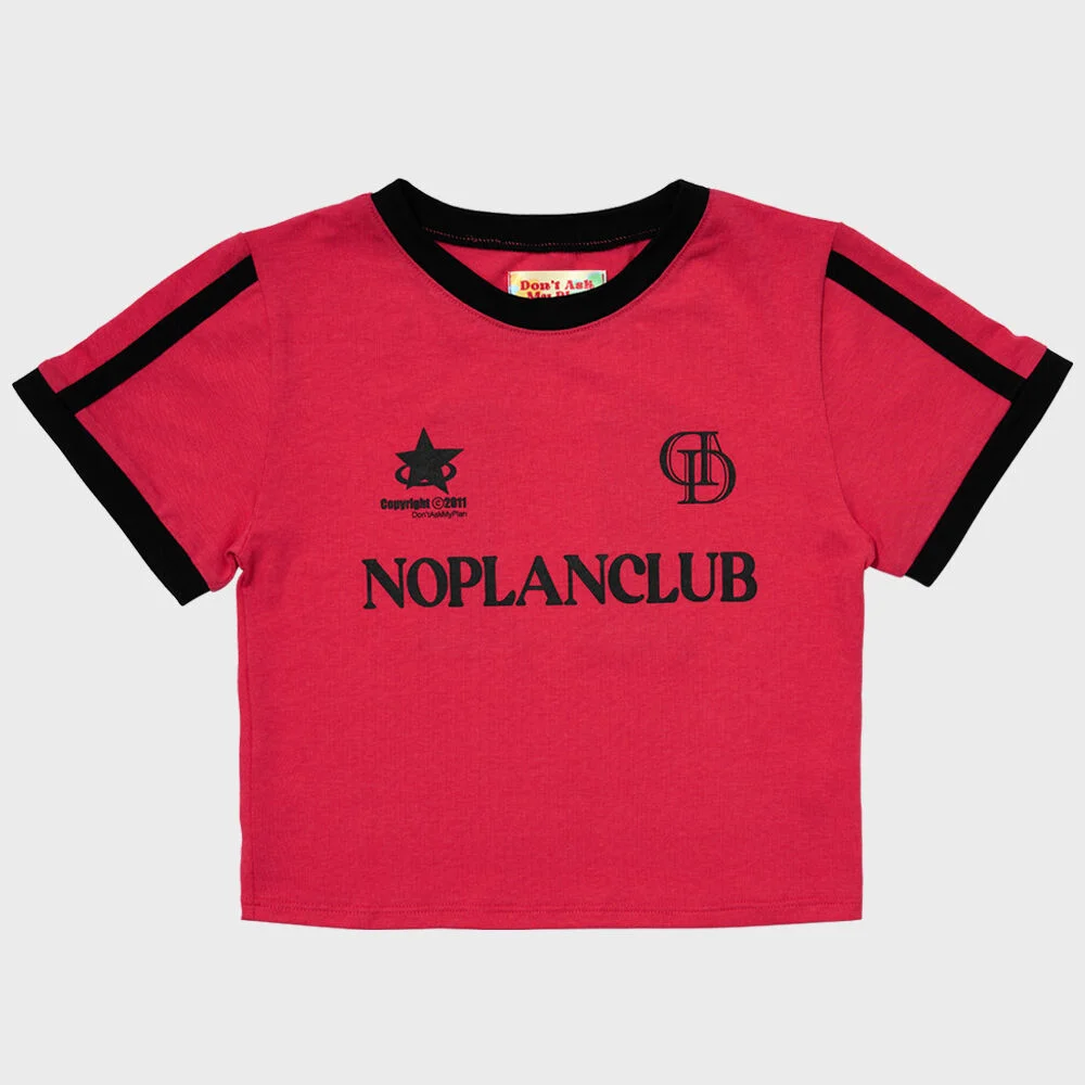 DAMP 'NO PLAN CLUB' CROP TOP_MAGENTA