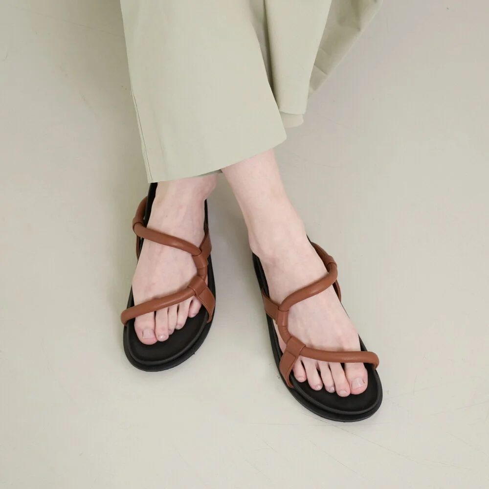 Milo Slides Leather Brown