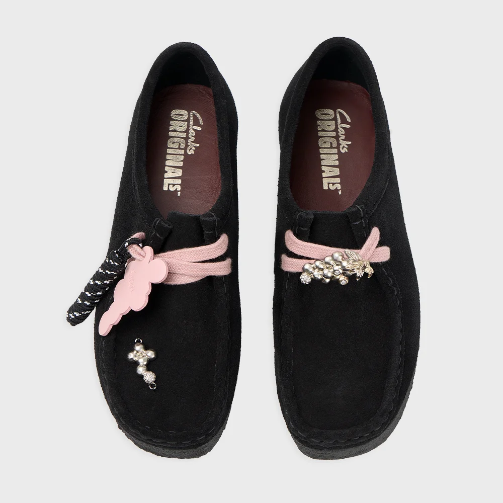 Clarks X Cus Wallabee Charm Set (Black Suede)