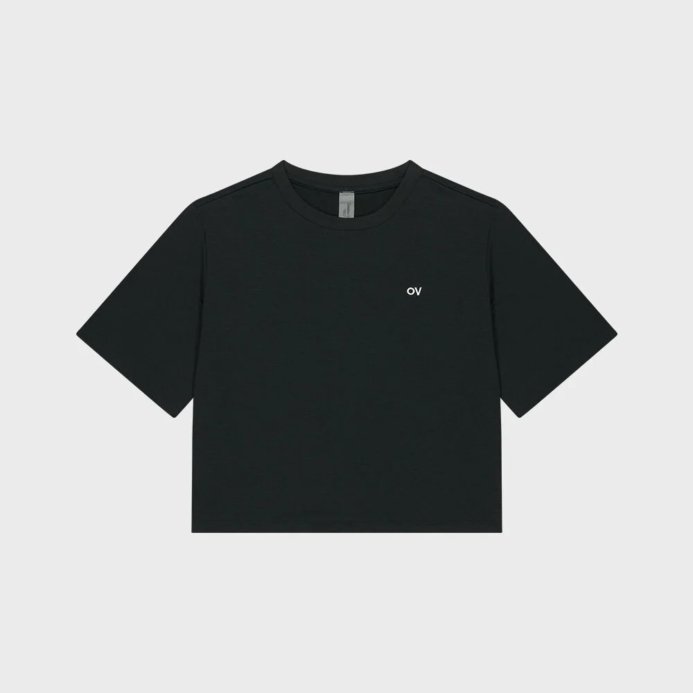 (W)Drysil COOL CROP TEE (BLACK)