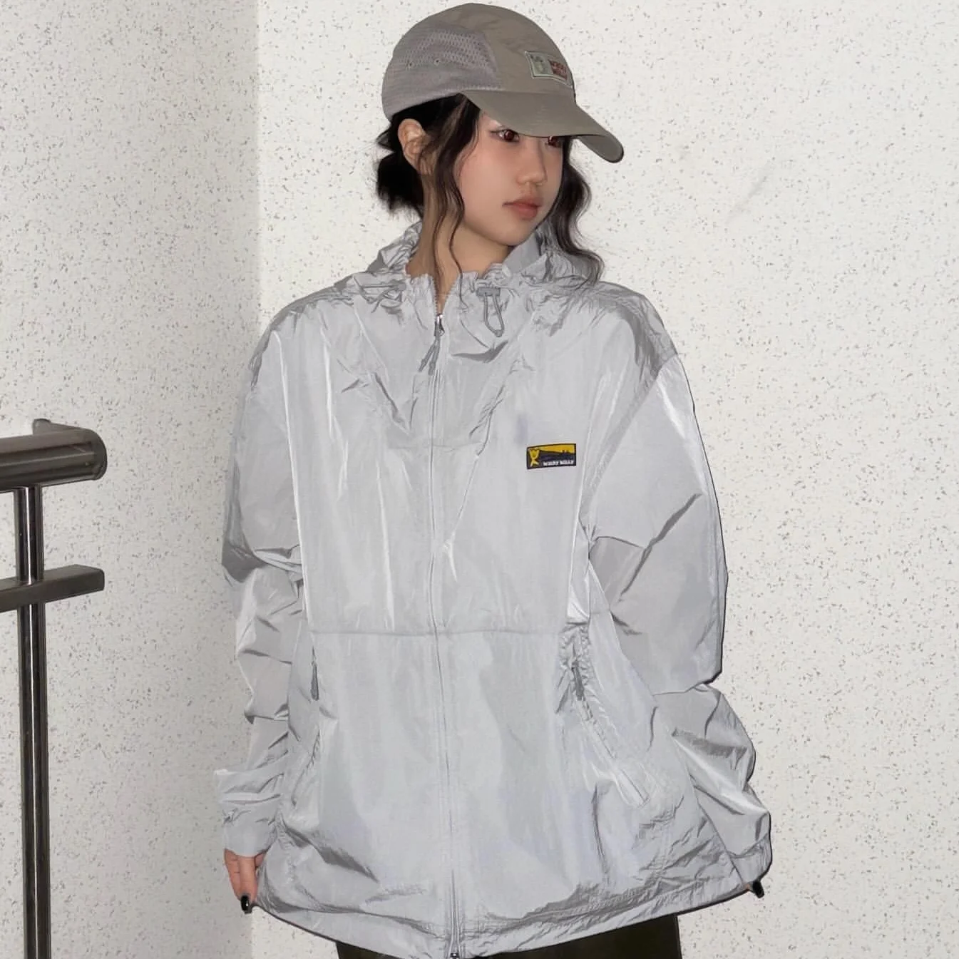 基本款 風衣 淺 灰色