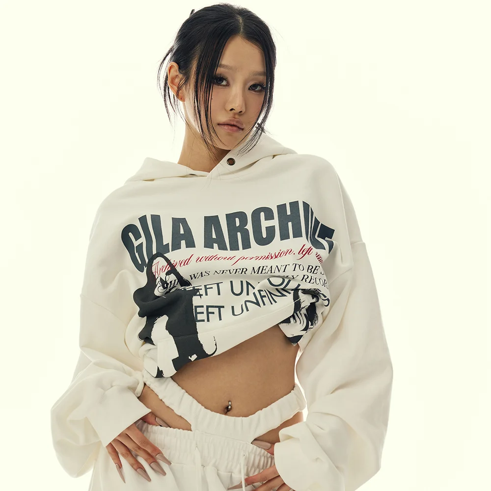 TWICE GIRL OVER SIZE HOODED_WHITE