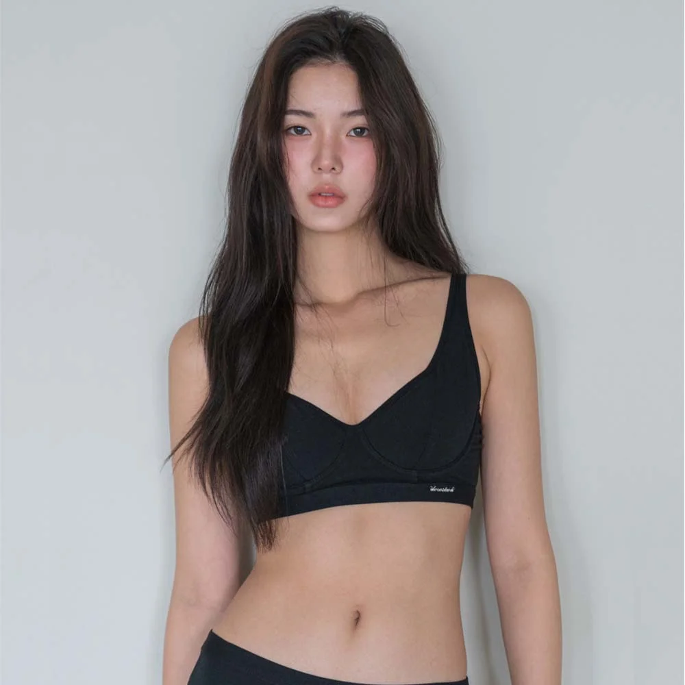 Minimal Garments Cotton Cut Line Bra (Underwire)_2colors
