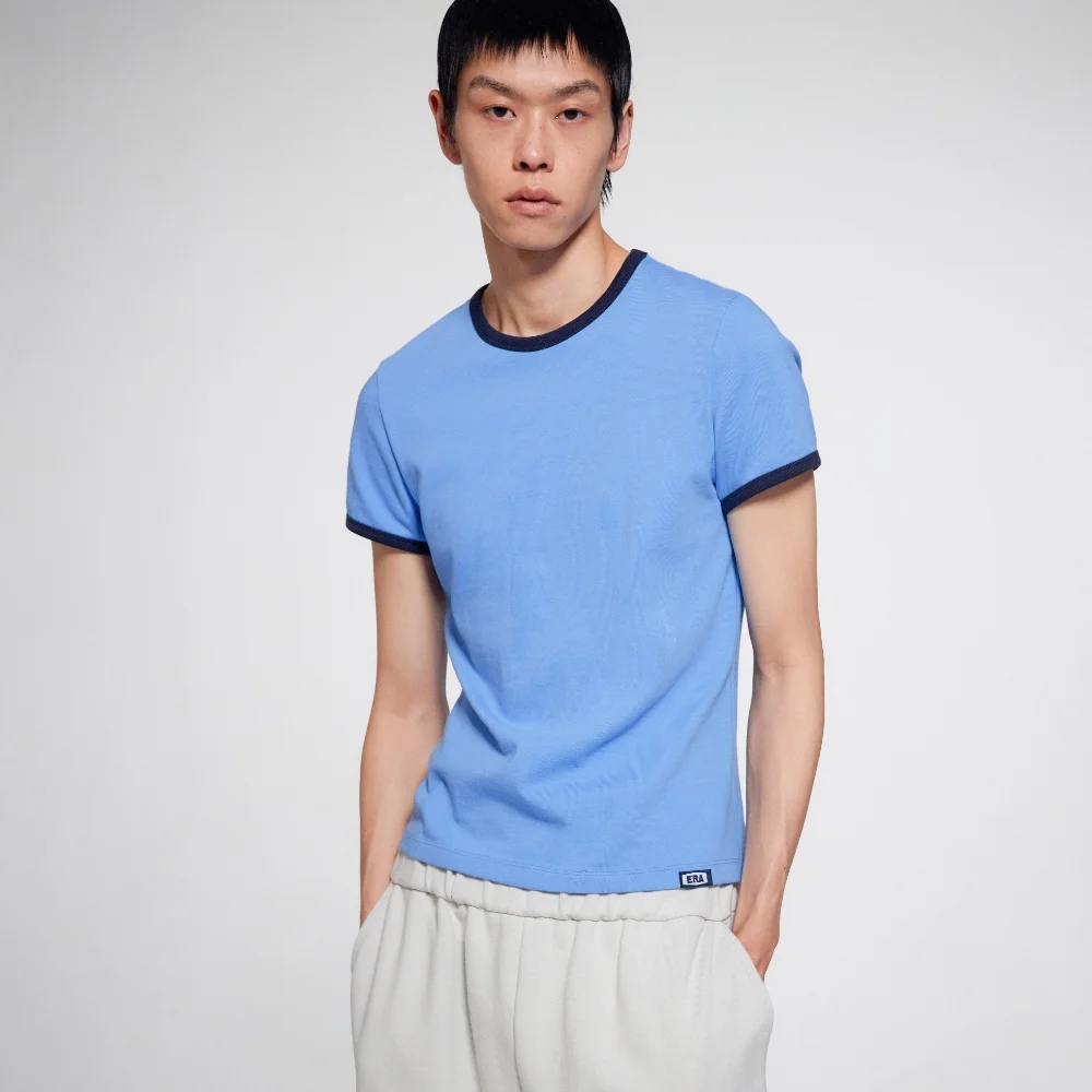 MEN COLOR EDGE SLIM T - BLUE NAVY