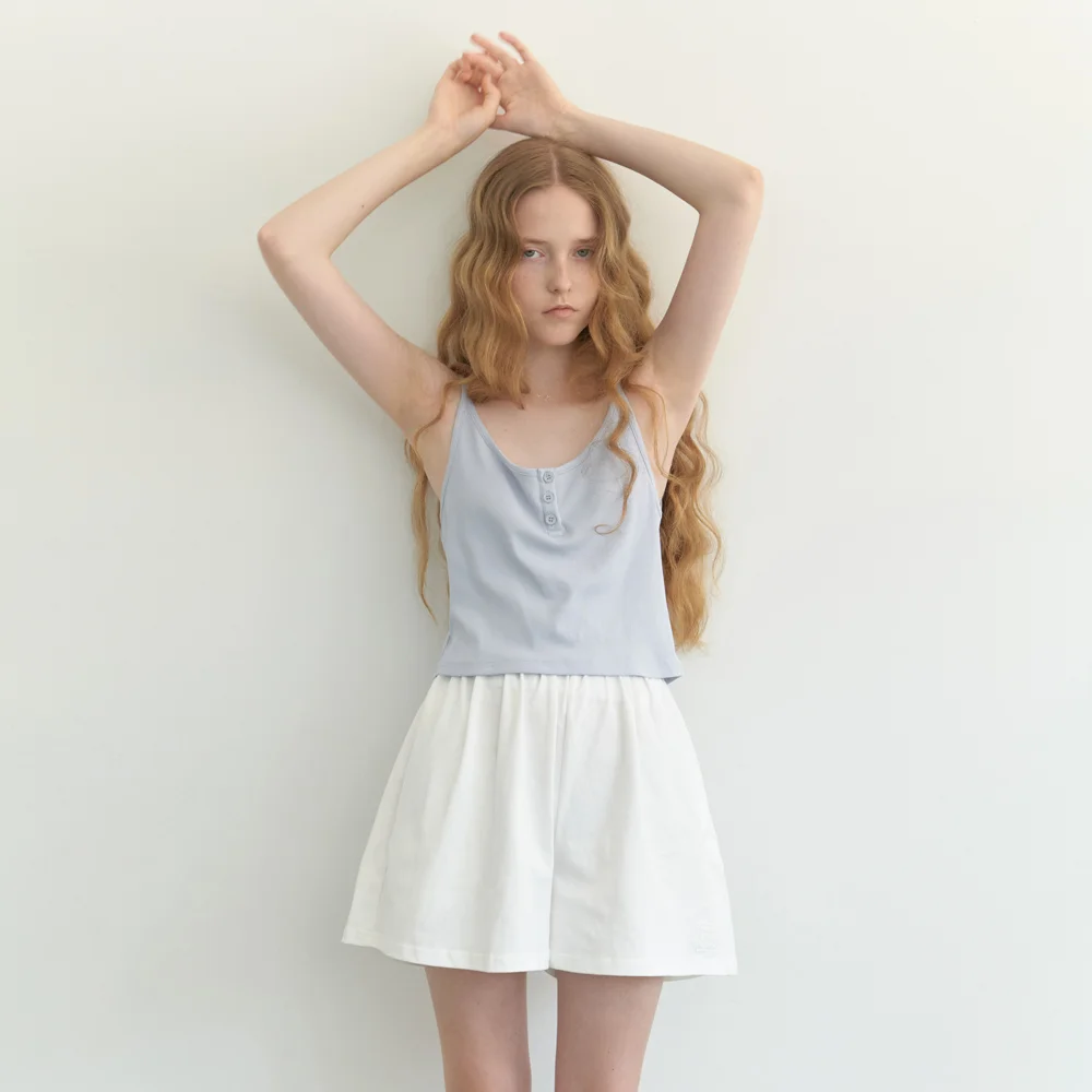 Soda button sleeveless (sky blue)
