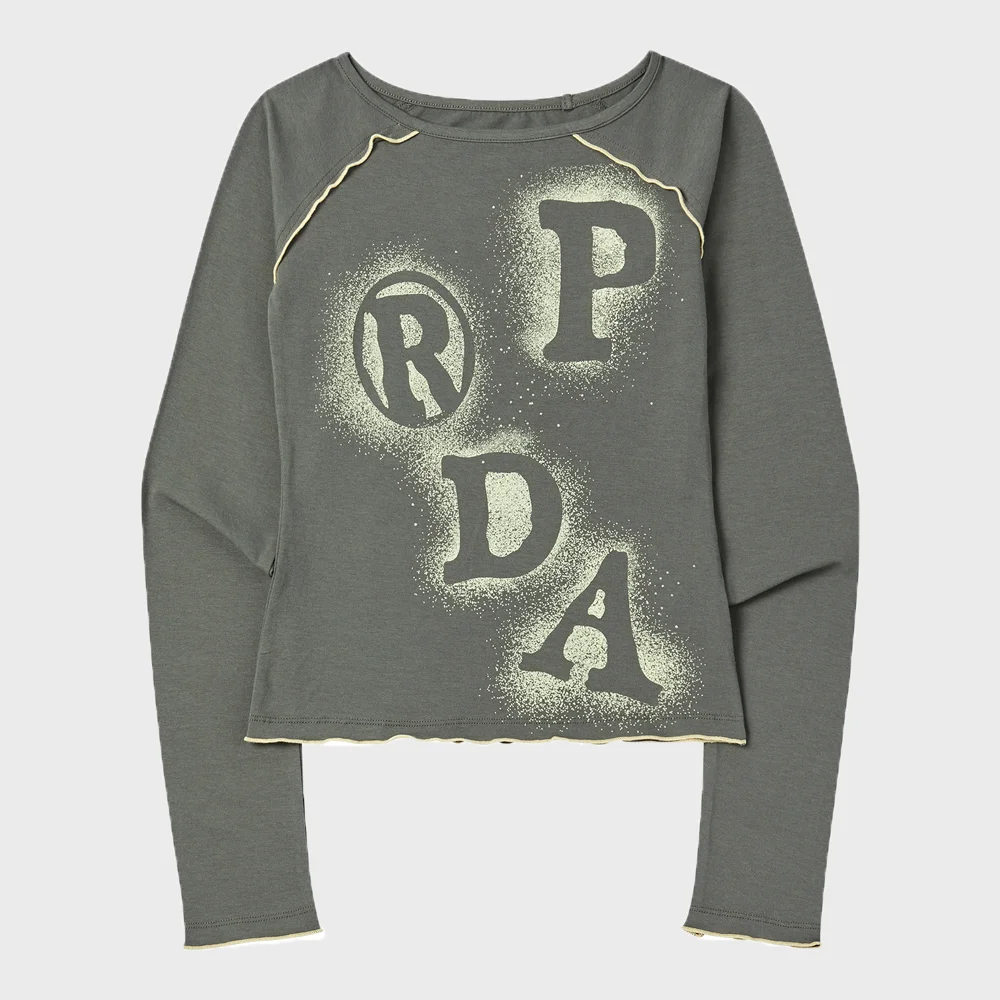 BOAT NECK INTERLOCK LONG SLEEVE KHAKI