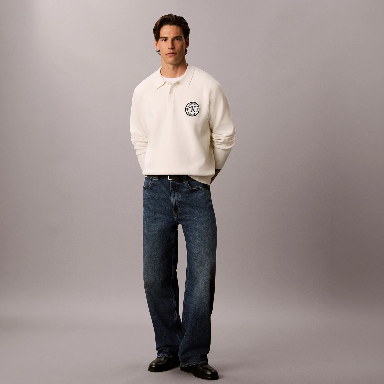 男裝 輕鬆 棒球外套 標誌 Polo 毛衣 4RH318G YAS