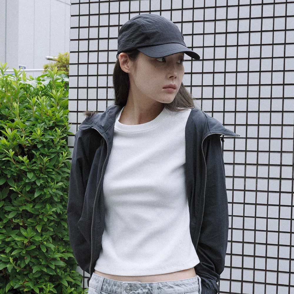 彩盤 網格 Camp Cap Black