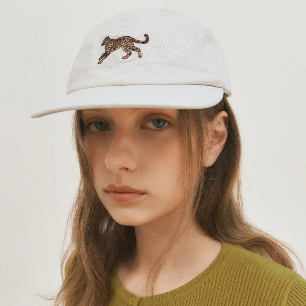 Layered with leopard Cap_CREAM(W25-ACC06)