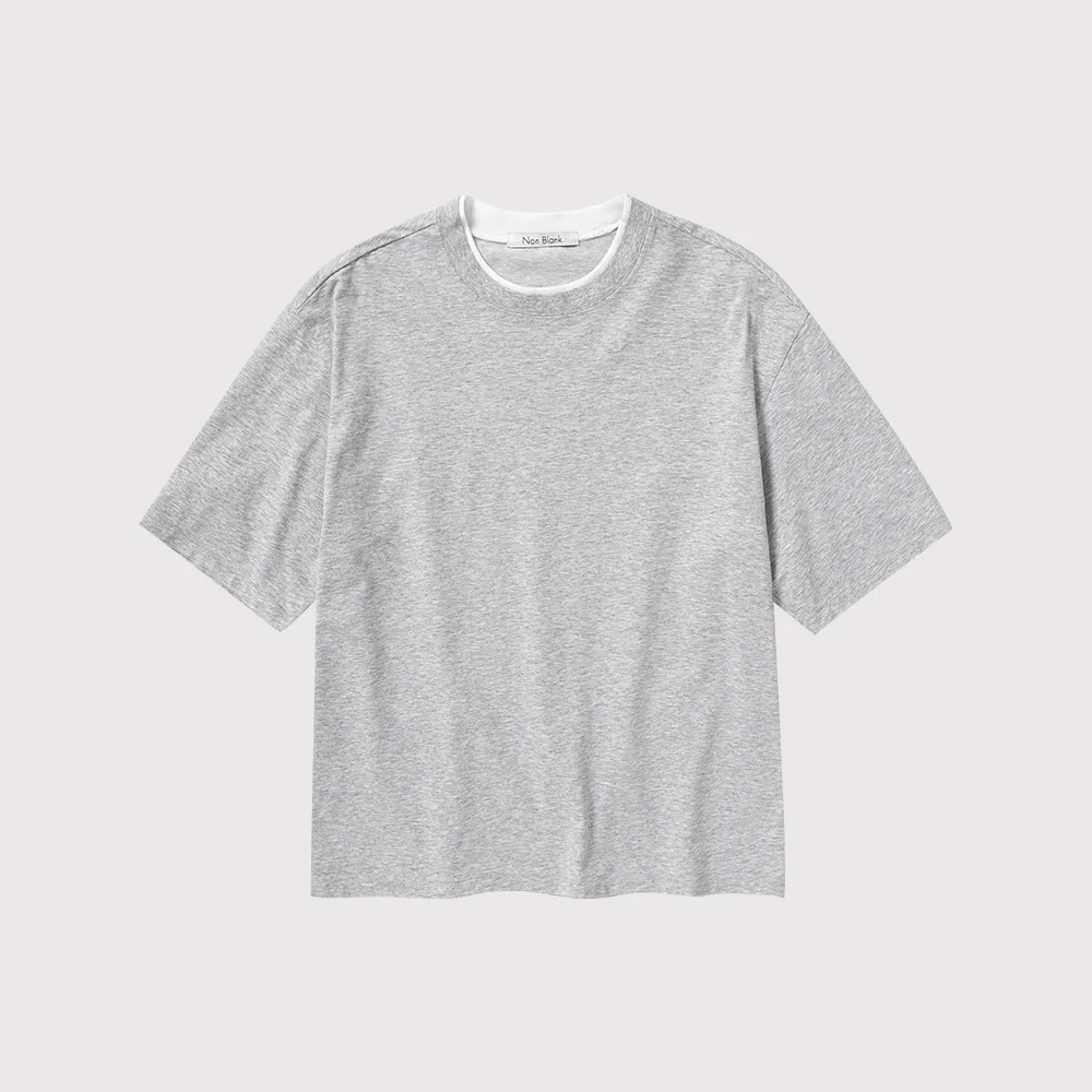 短版 HS T恤_MELANGE GREY