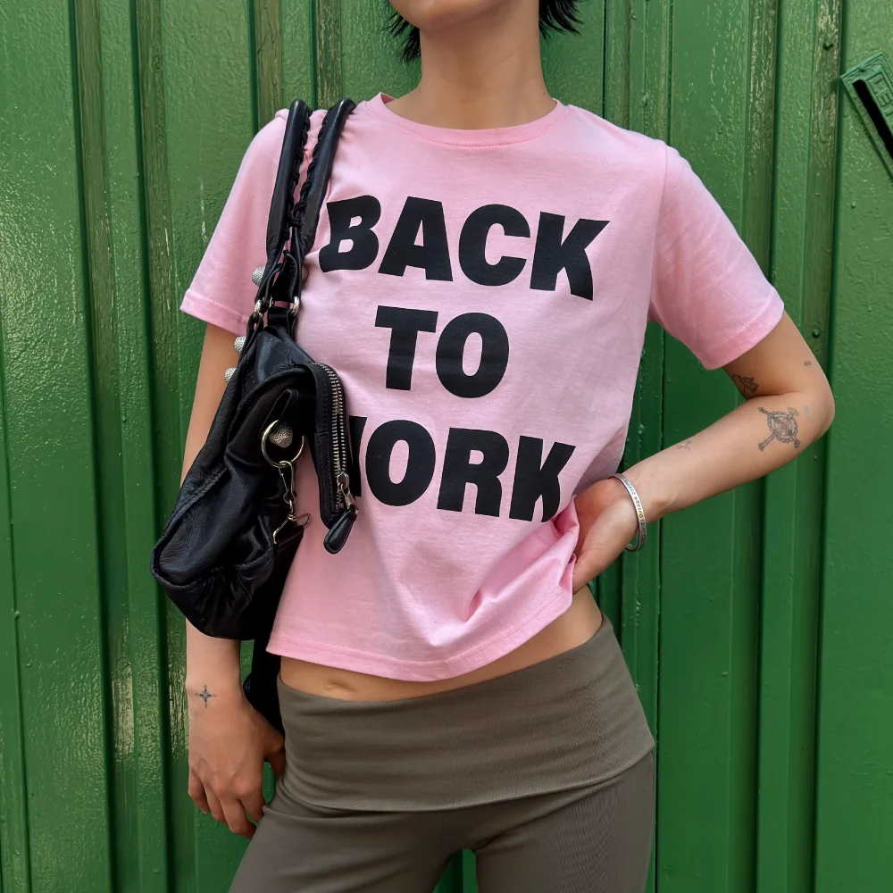 Back To Work-T-shirt -Soft Pink