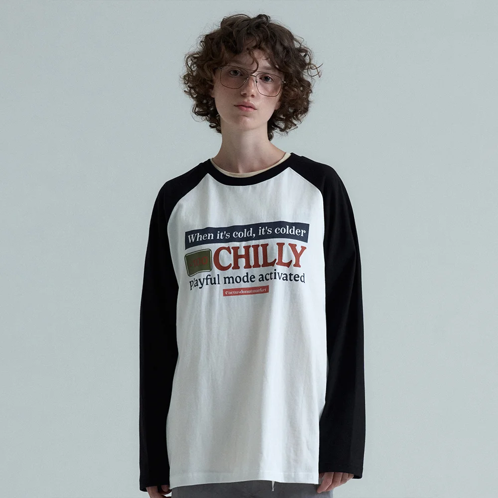 Chilly Raglan LS Tee - White