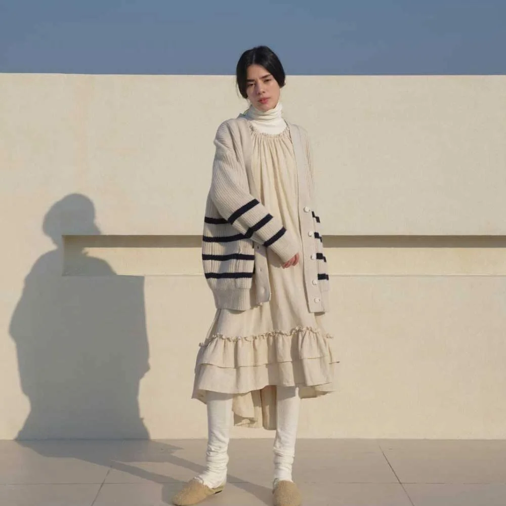 merino wool pocket cardigan