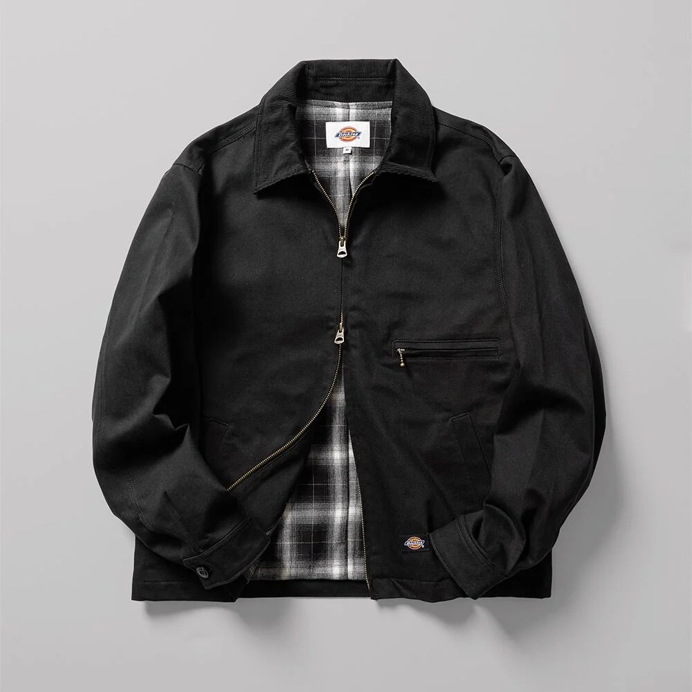 斜紋 工裝 外套 Black