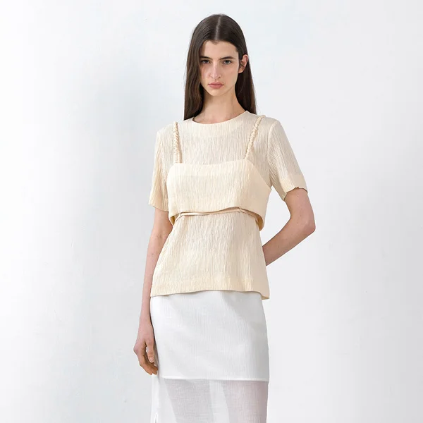 BUSTIER LAYERD HALF SLEEVE(BL-4317)_2Colors