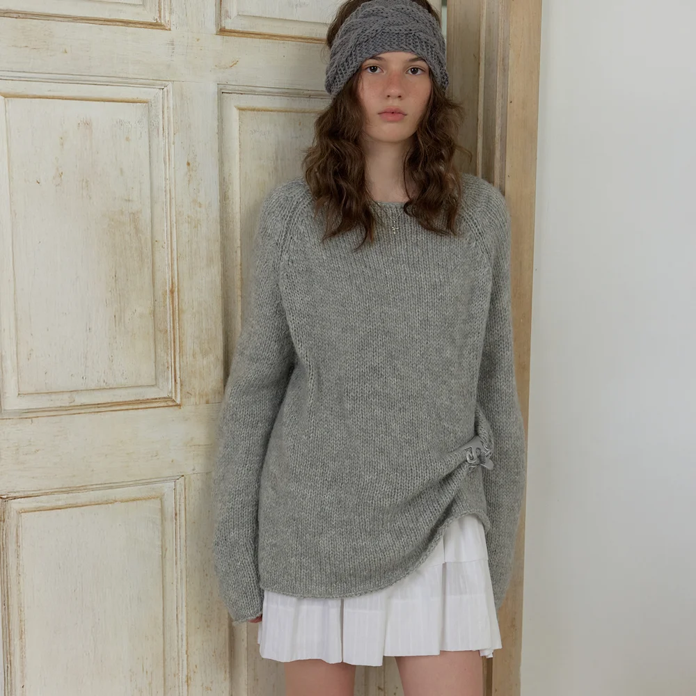 Bonheur raglan knit (gray)